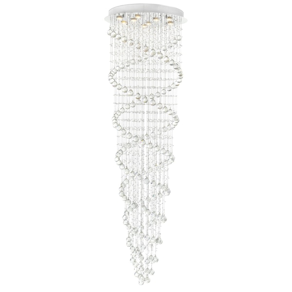 Cwi Lighting Double Spiral 9 Light Flush Mount With Chrome Finish 6606C24C - main